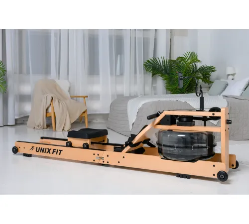 Гребной тренажер UNIX Fit Wood Rower Light