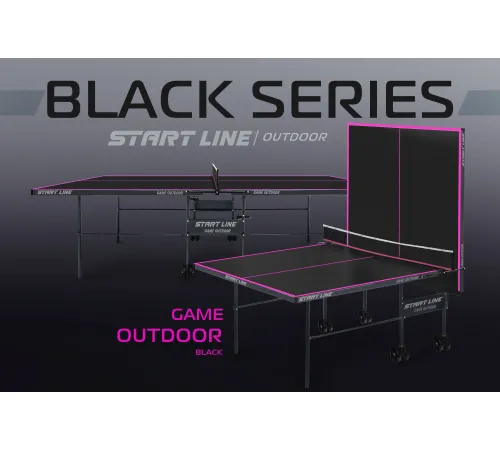 Теннисный стол Game Всепогодный с сеткой Black